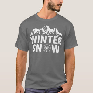 T-shirt Hiver Chaîne des neiges Pics des neiges Fléau de n