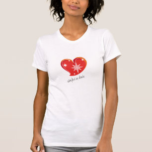 T-shirt hiver en amour-T-Shirt Rouge