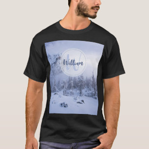 T-shirt Hiver merveilleux brouillard épinette forêt neige 