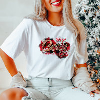 T-shirt hivernal Snowflakes Plaid