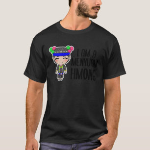 T-shirt Hmong Miao Fier Traditionnelle Fille Femme Hmoob E