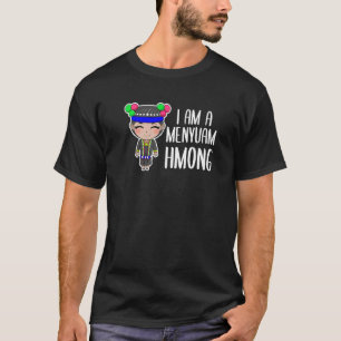 T-shirt Hmong Miao Fier Traditionnelle Fille Femme Hmoob E