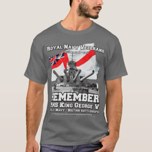 T-shirt HMS King George Vclass Bataillon des anciens comba
