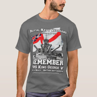 T-shirt HMS King George Vclass Bataillon des anciens comba