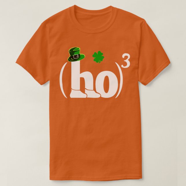 T-shirt Ho Cubed Irish Funny Shamrock St Patricks Day Math (Design devant)