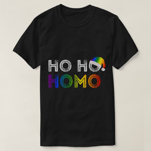 T-shirt Ho Ho gay pride homosexuel Homo (Design devant)