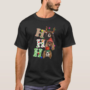 T-shirt Ho Ho Ho Cavalier King Charles Spaniel Mignon Noël