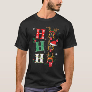 T-shirt Ho Ho Ho German Shepherd Dogs tenue Noël