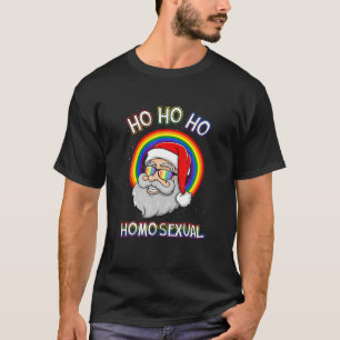 T-shirt Ho Ho Ho Homosexuel Holiges LGBT Laid Noël S