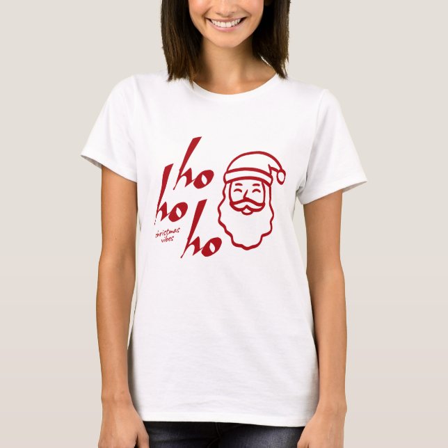 T-shirt Ho Ho Ho Modern Minimalist (Devant)