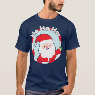 T-shirt Ho Ho Ho Waving Santa Claus