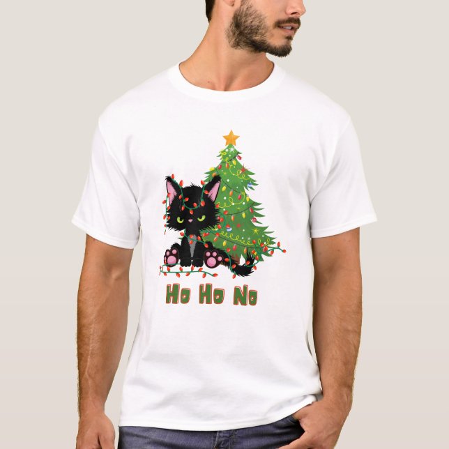T-shirt HO NO Christmas Cat (Devant)