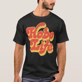 T-shirt Hobo Life Faded Thrift Style Retro Design