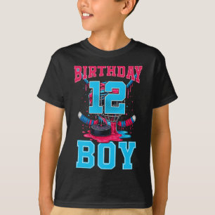 T-shirt Hockey 12 ans Crème Glacée Goutte 12e Anniversaire