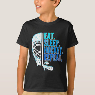 T-shirt Hockey Crème Glacée Dégoulinant Manger Dormir Hock