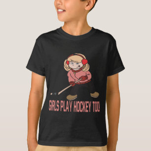 T-shirt Hockey de jeu de filles aussi