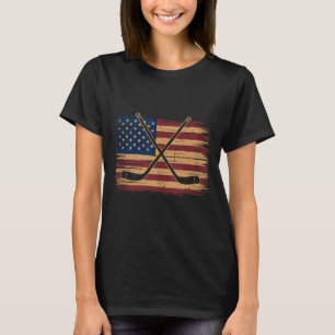 T-shirt Hockey Drapeau Américain