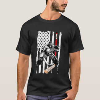T-shirt Hockey Drapeau américain 4 juillet - Amour de hock