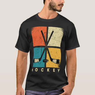 T-shirt Hockey Funny Hockey Frisbee Lover Retro Vintage 70