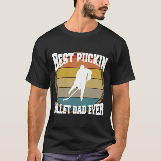 T-shirt Hockey meilleur Puckin Billet Papa (Devant)