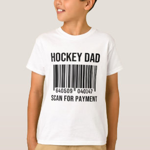 T-shirt Hockey Papa Scan Pour Paiement Sport Papa Fête des