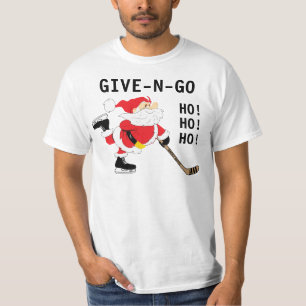 T-shirt Hockey Père Noël Patinage Noël Donner N Go