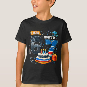 T-shirt Hockey Septième Anniversaire Pour Enfants J'avais
