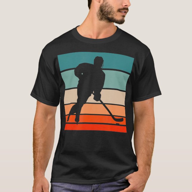 T-shirt Hockey style rétro Vintage (Devant)