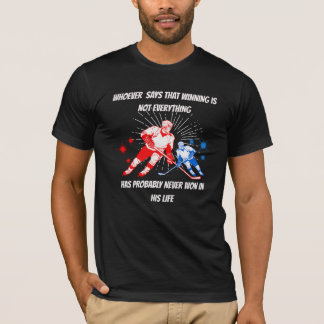 T-shirt Hockey sur glace avec une citation sage