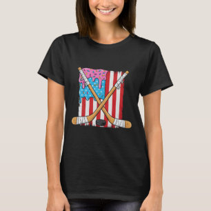 T-shirt Hockey sur glace Crème glacée Drip Garçons Drapeau