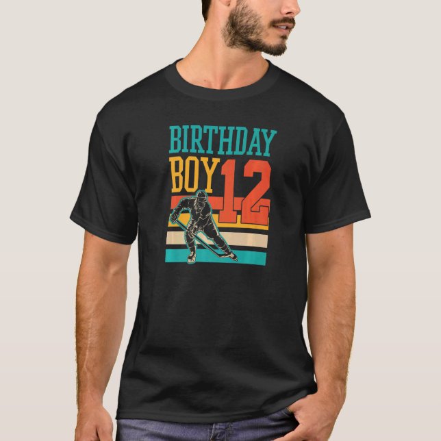 T-shirt Hockey sur glace de 12 ans Thème 12ème anniversair (Devant)