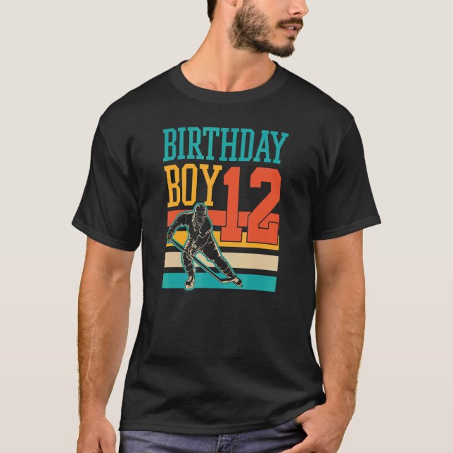 T-shirt Hockey sur glace de 12 ans Thème 12ème anniversair (Devant)