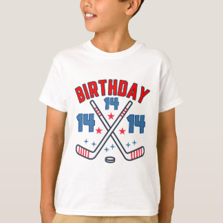 T-shirt Hockey sur glace Quatorze Anniversaire Garçon 14e 