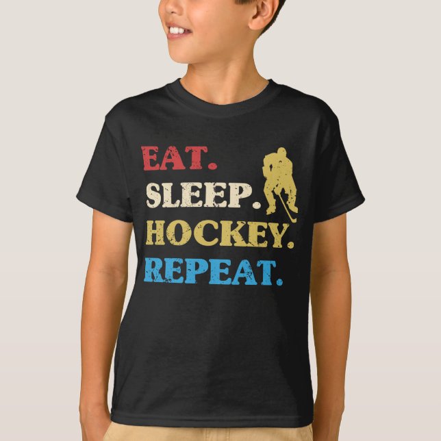 T-shirt Hockey sur glace Répéter le hockey sur glace (Devant)