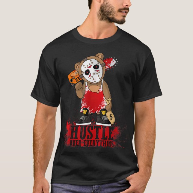 T-shirt Hockey Teddy Bear Parodie Hi (Devant)