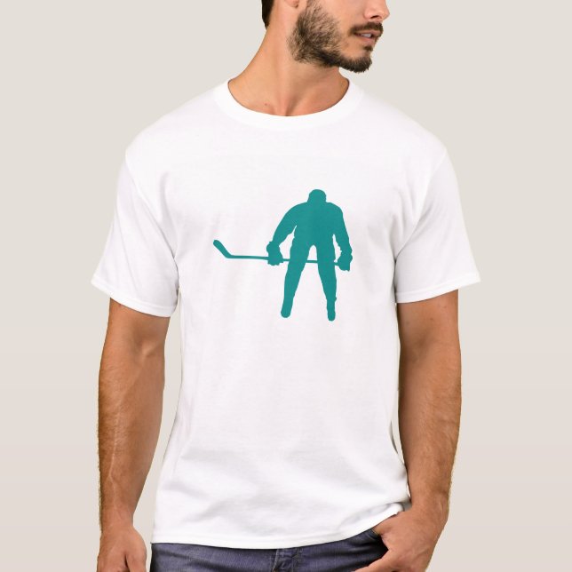 T-shirt Hockey turquoise (Devant)