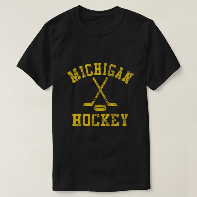 T-shirt Hockey vintage Michigan (Design devant)