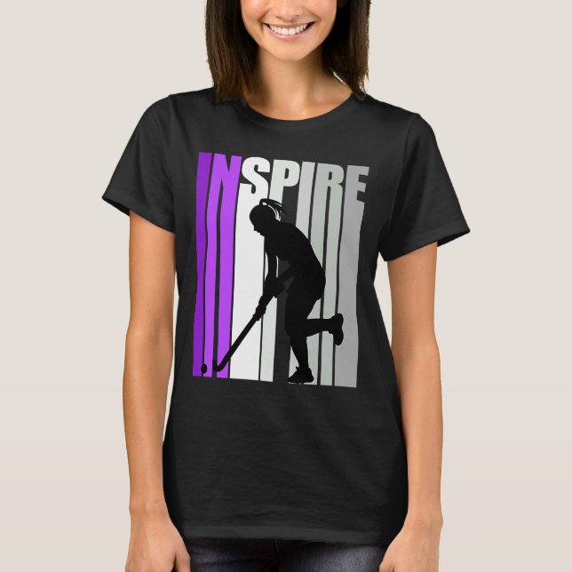 T-shirt Hockeys De Hockey Rétro Pour Filles Inspirer Les D (Devant)