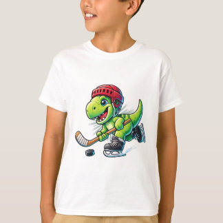 T-shirt Hockeysaurus Dinosaure Hockey sur Glace Trex Enfan