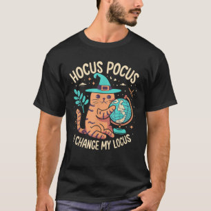 T-shirt Hocus Pocus Je Change Mon Locus Halloween Chat Wit