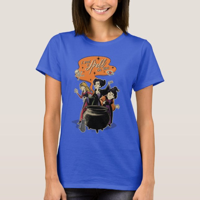 T-shirt Hocus Pocus Retro Spellcasting Cauldron (Devant)