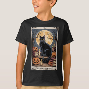 T-shirt Hocus Pocus Tarot Halloween Chat Citrouille Mystic