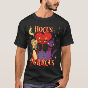 T-shirt Hocus Purrcus sorcières chats moderne du milieu du