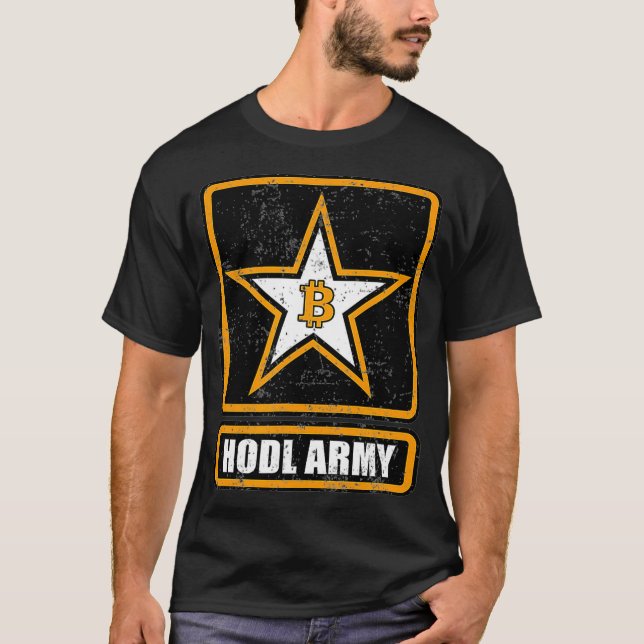 T-shirt HODL Army Crypto DeFi Blockchain (Devant)