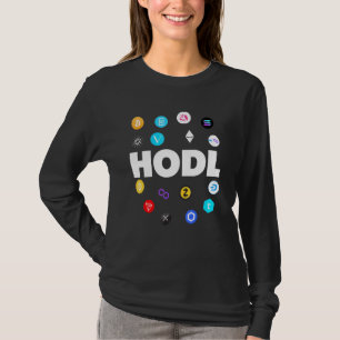 T-shirt Hodl Bitcoin Ethereum Cardano Xrp Cryptomonnaie B