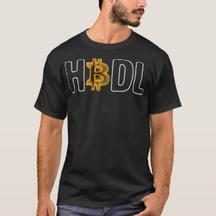 T-shirt Hodl Bitcoin or moderne typographie art cadeau