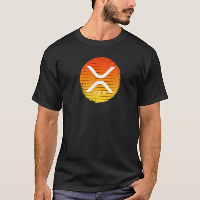 T-shirt Hodl Crypto Fire Circle Design Cryptodevise Xrp (Devant)