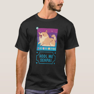 T-shirt Hodl Me Senpai jolie carte chien