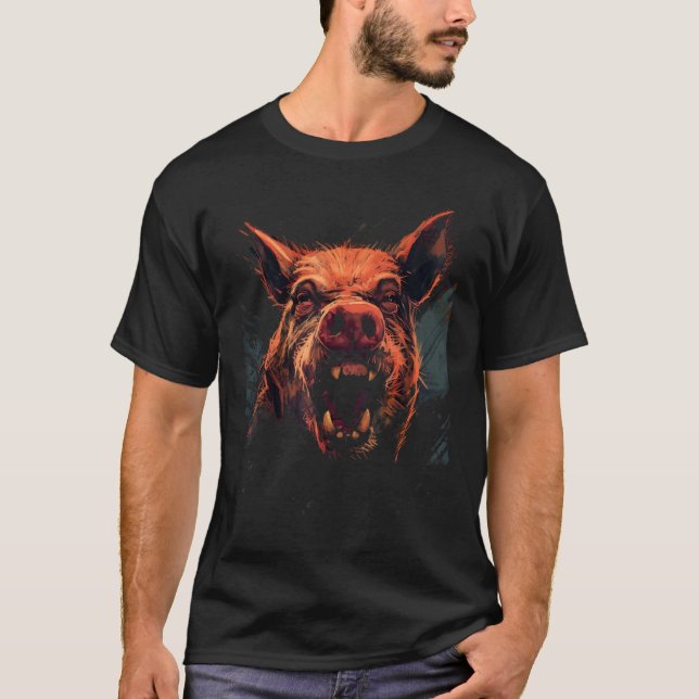 T-shirt Hog Exterminator Quote for Boar Hunting 1 (Devant)