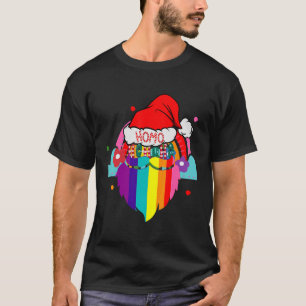 T-shirt Hoho Homo Gay Noël Santa Hat Anniversaire Gay Sa